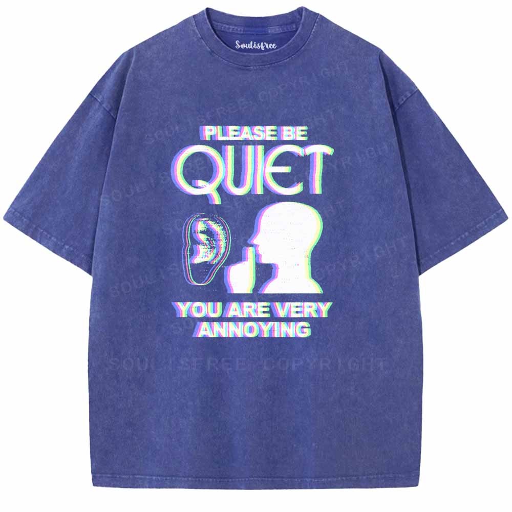 Soulisfree Keep Quiet Skip The Noise Washed Tee