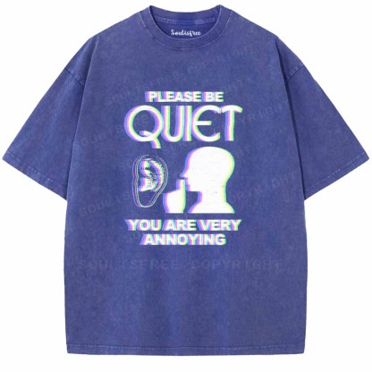 Soulisfree Keep Quiet Skip The Noise Washed Tee