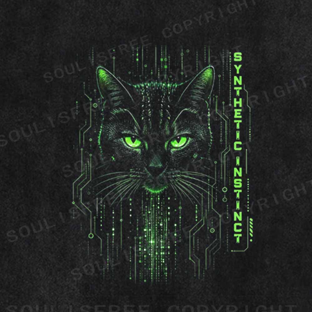 Soulisfree Matrix Black Cat Washed Tee