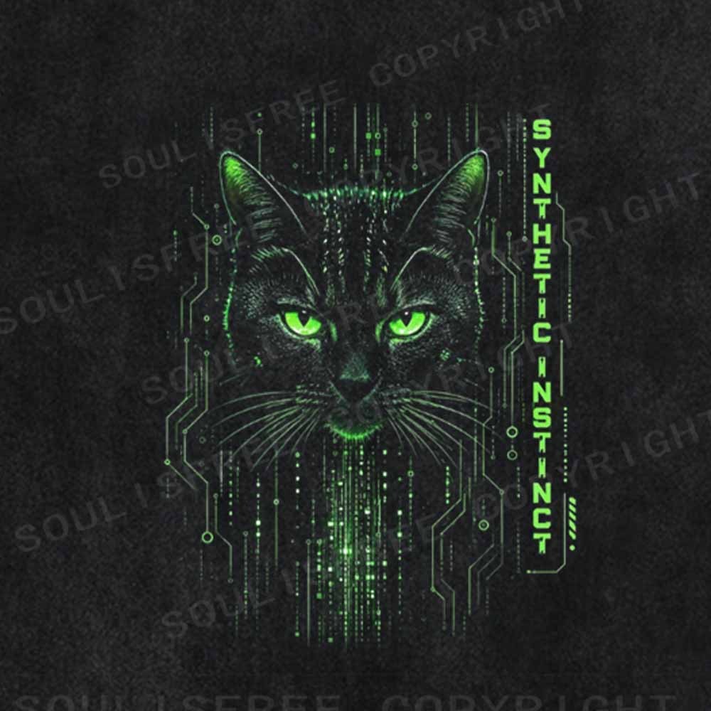 Soulisfree Matrix Black Cat Washed Tee