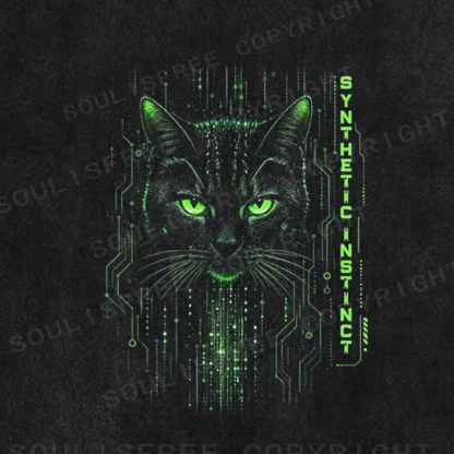 Soulisfree Matrix Black Cat Washed Tee