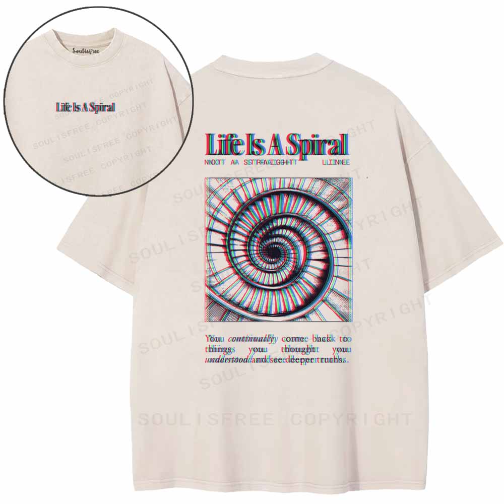 Soulisfree  Life Is A Spiral Washed Tee
