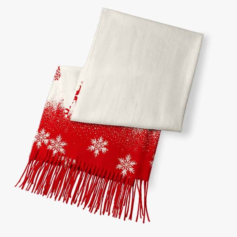 Soulisfree A Winter Snowfall Story Fuzzy Fringed Scarf