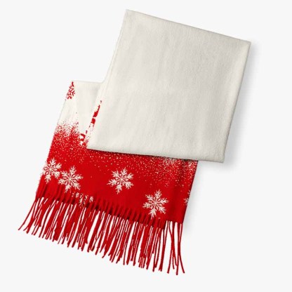 Soulisfree A Winter Snowfall Story Fuzzy Fringed Scarf