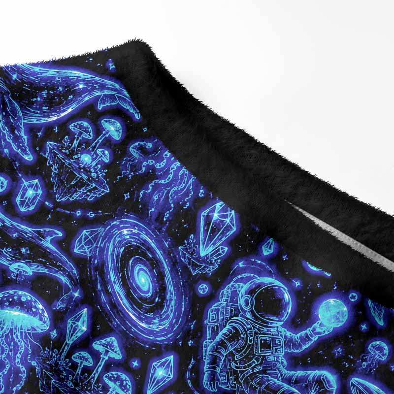 Soulisfree Cosmic Wanderer Fuzzy Off-Shoulder Sweater