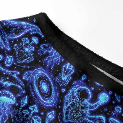 Soulisfree Cosmic Wanderer Fuzzy Off-Shoulder Sweater