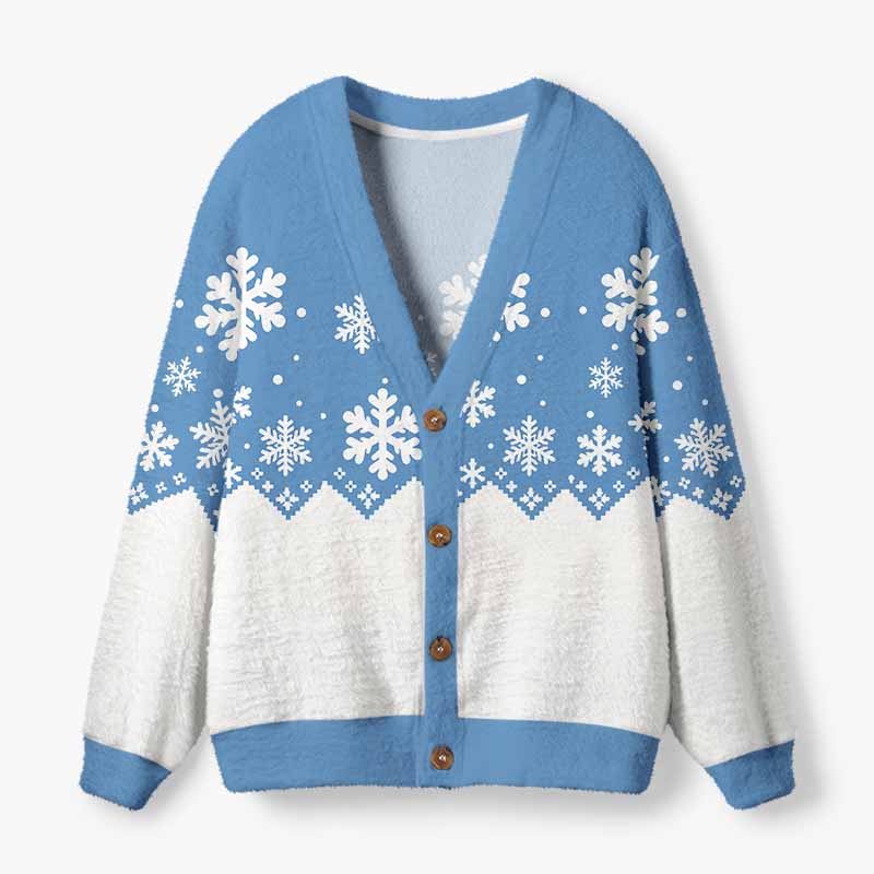 Soulisfree The Quiet Beauty Of Winter Fuzzy Cardigan Sweater