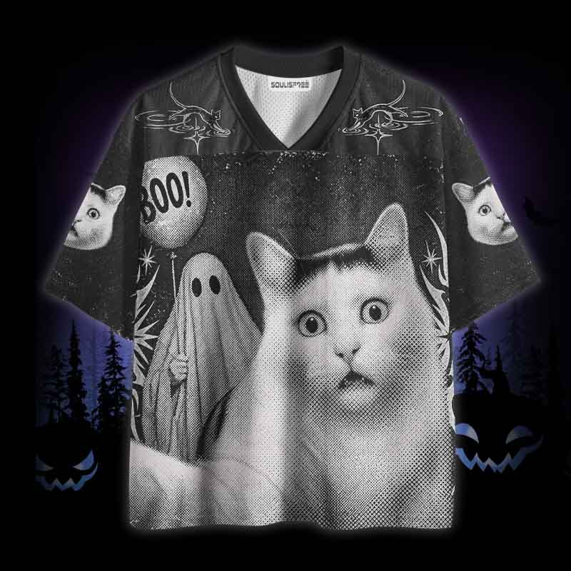 Soulisfree Spooked Cat Mesh Jersey