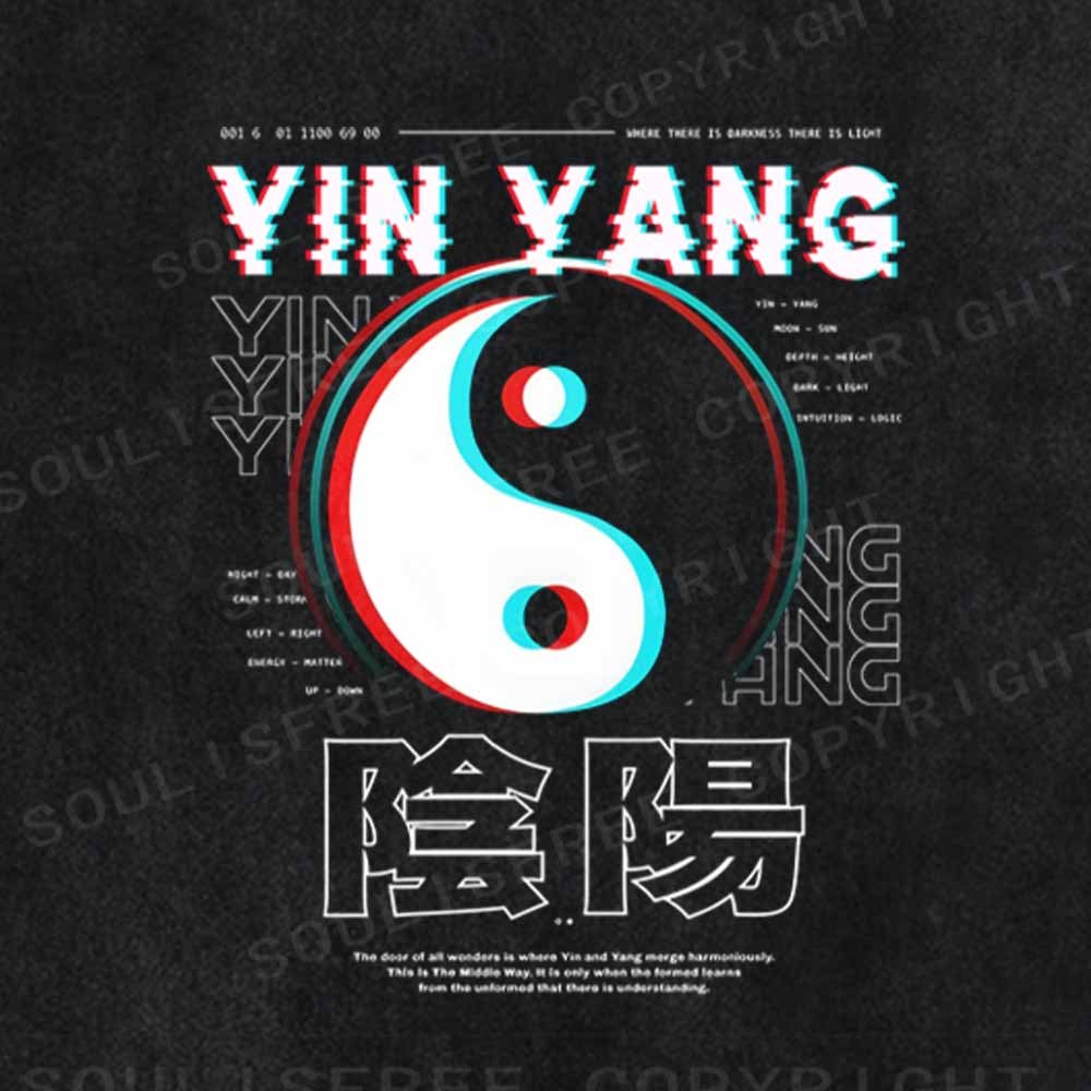 Soulisfree  YIN YANG Washed Tee
