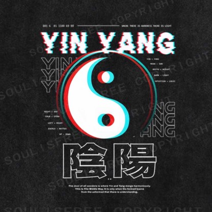 Soulisfree  YIN YANG Washed Tee