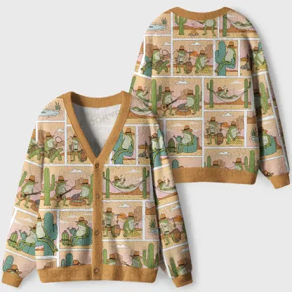 Funky Frog Tales Ugly Cardigan Sweaters