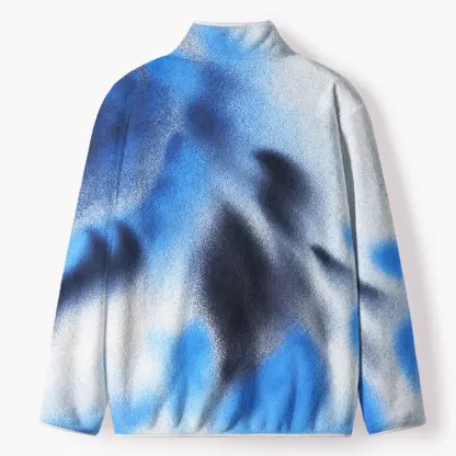 Soulisfree  Blue Haze Flannel Zip-Up Jacket