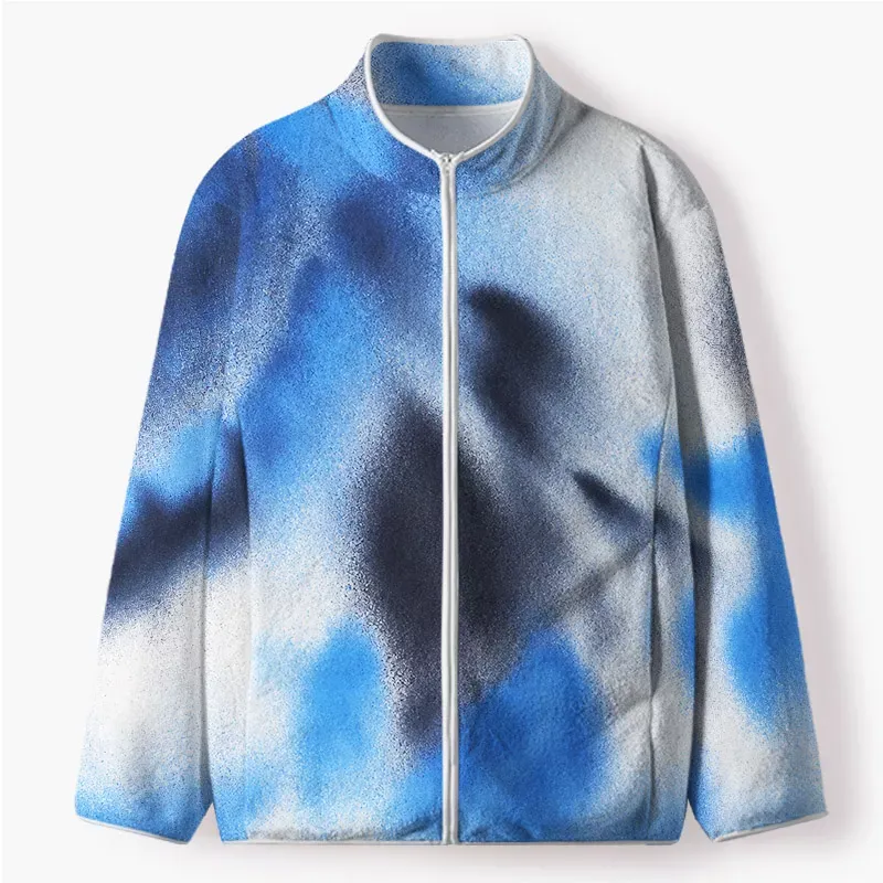 Soulisfree  Blue Haze Flannel Zip-Up Jacket