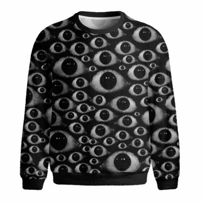 Soulisfree HUMAN OBSERVATION SYSTEM Fuzzy Crewneck Sweater