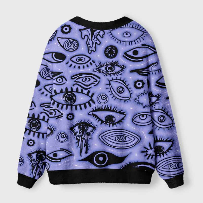 Soulisfree VISION BEYOND REALITY Fuzzy Cardigan Sweater