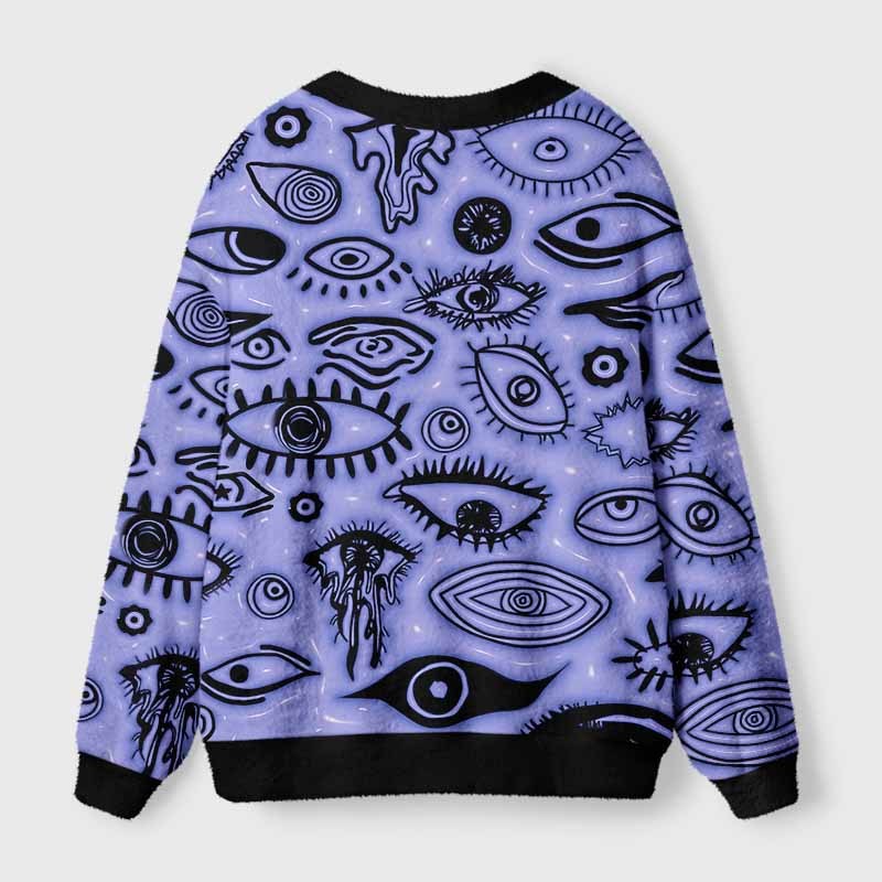 Soulisfree VISION BEYOND REALITY Fuzzy Cardigan Sweater