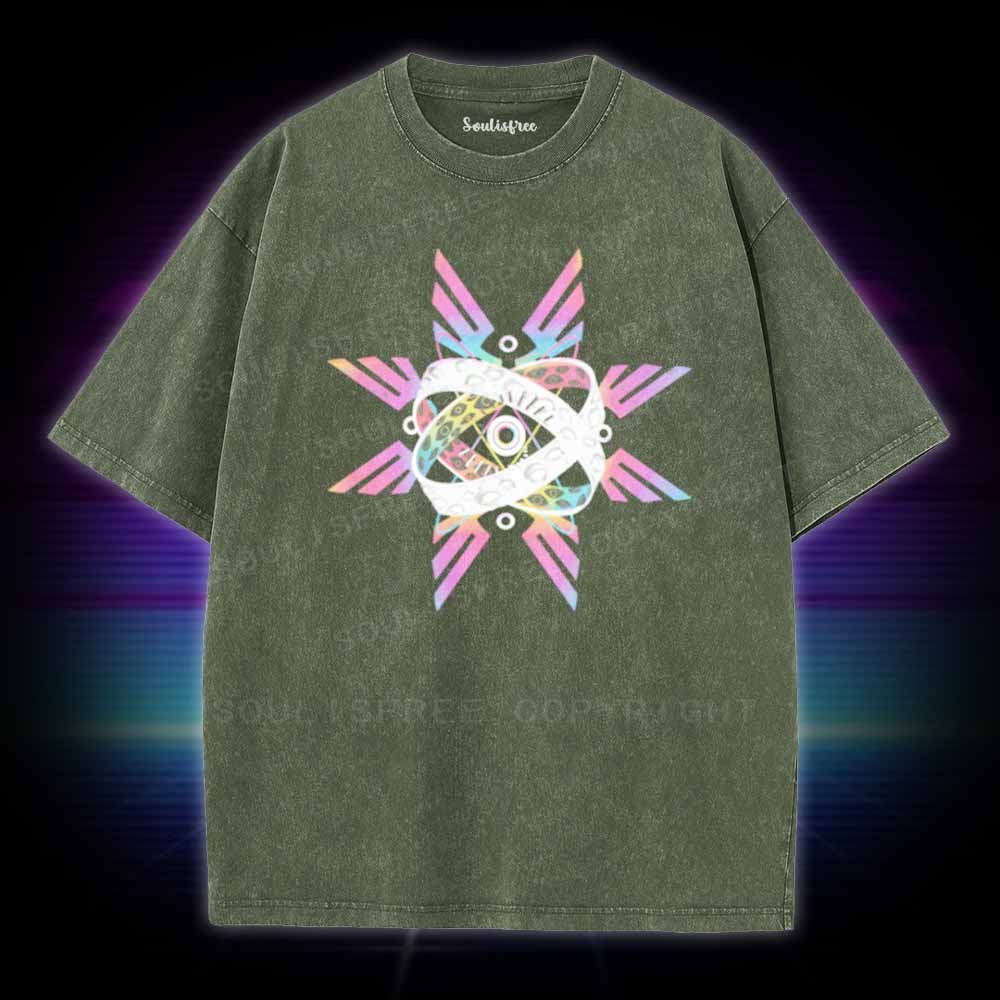 Soulisfree Neon biblically accurate angel Washed Tee