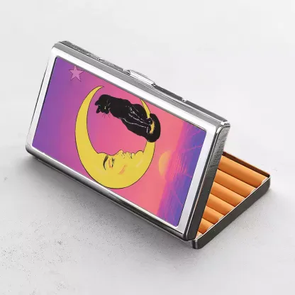 Soulisfree Midnight Moon Cat Metal Pocket Case