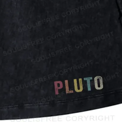 Never Forget Pluto Washed A-line Mini Skirt