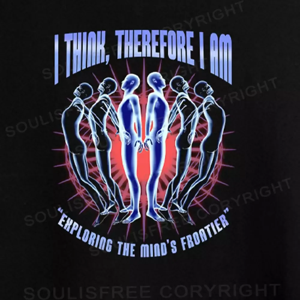 EXPLORING THE MIND'S FRONTIER Washed Crop T-shirt