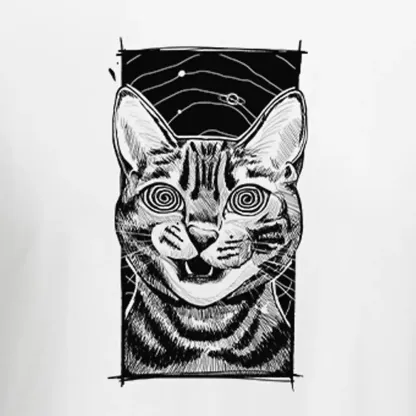 Hypnotic Cat Block Raglan Long Sleeve Crop Top