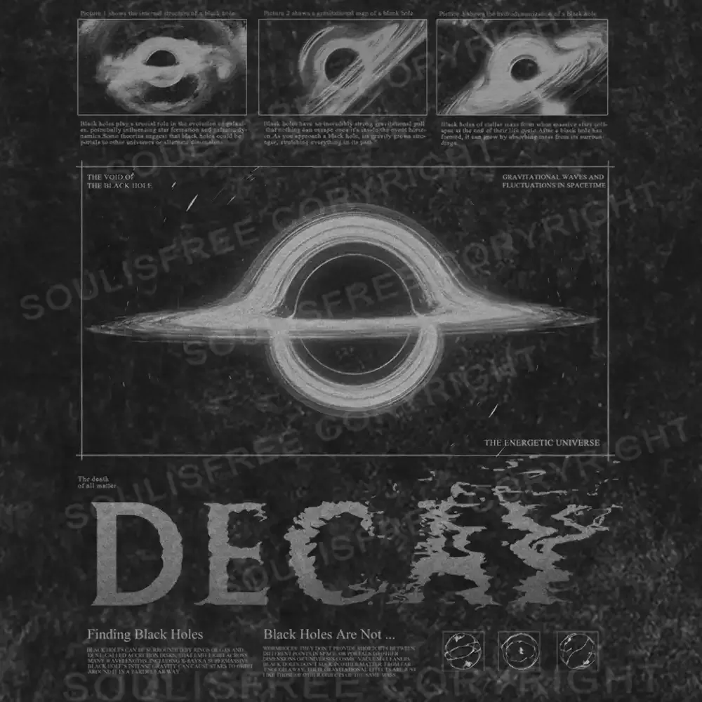 Black Hole Decay Washed Space T-shirt