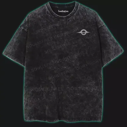 Black Hole Decay Washed Space T-shirt