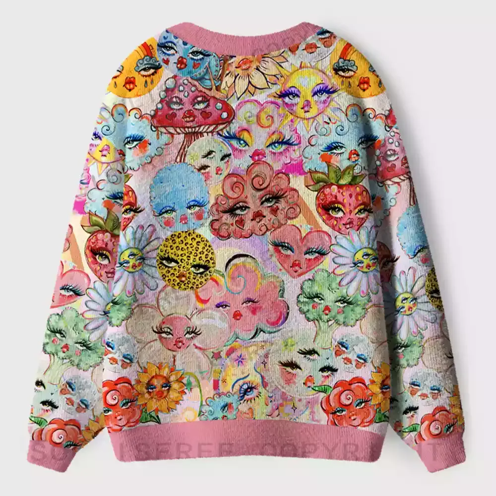 Dream Bloom Ugly Cardigan Sweaters