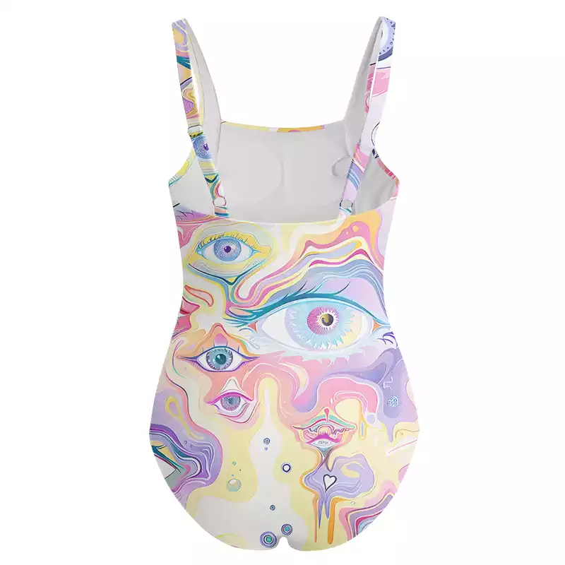 Soulisfree Psy Gaze Slip One‑Piece Swimsuit