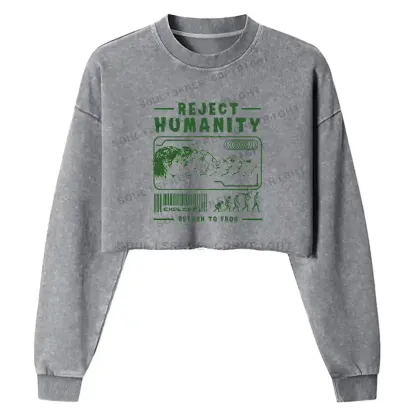 Return To Frog Washed Cropped Sweatshirt