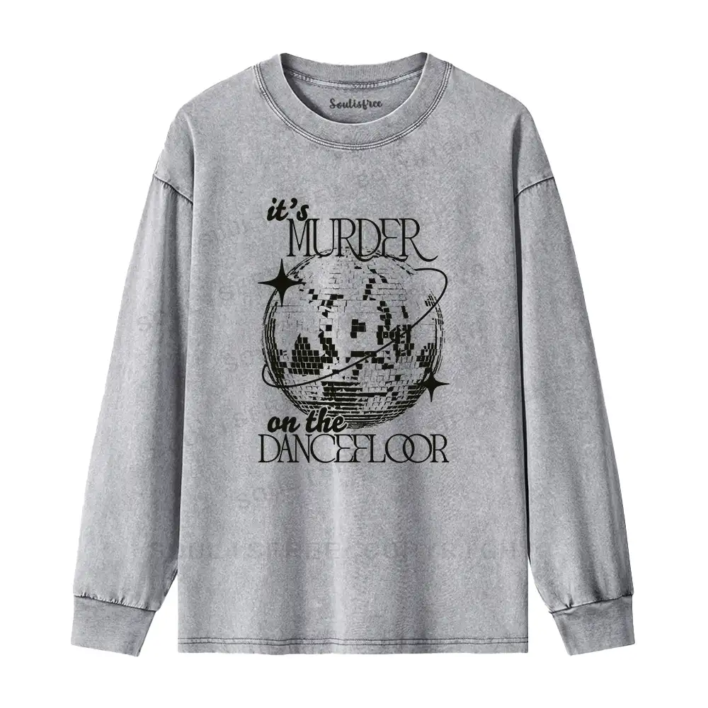 Flashing Light Ball Washed Long Sleeve Shirt