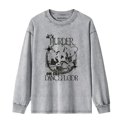 Flashing Light Ball Washed Long Sleeve Shirt