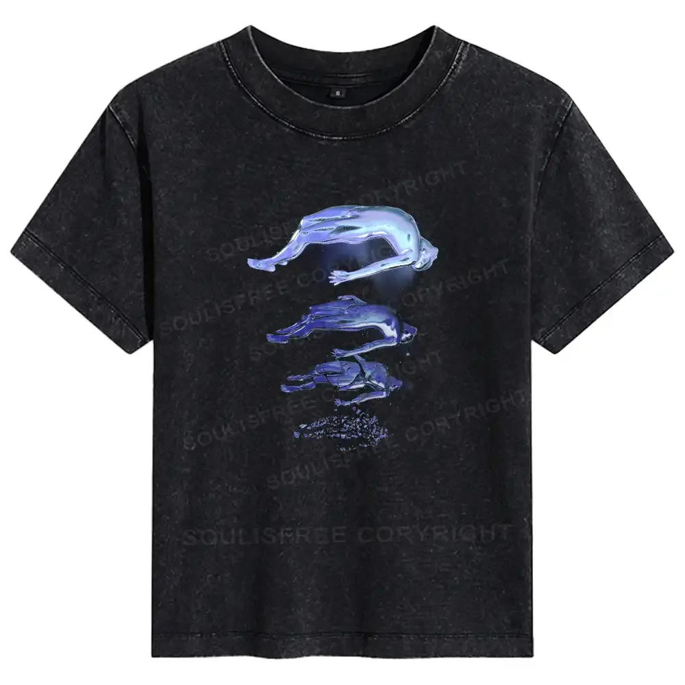 Designed The Escape Of Consciousness Basic Washed T-shirt