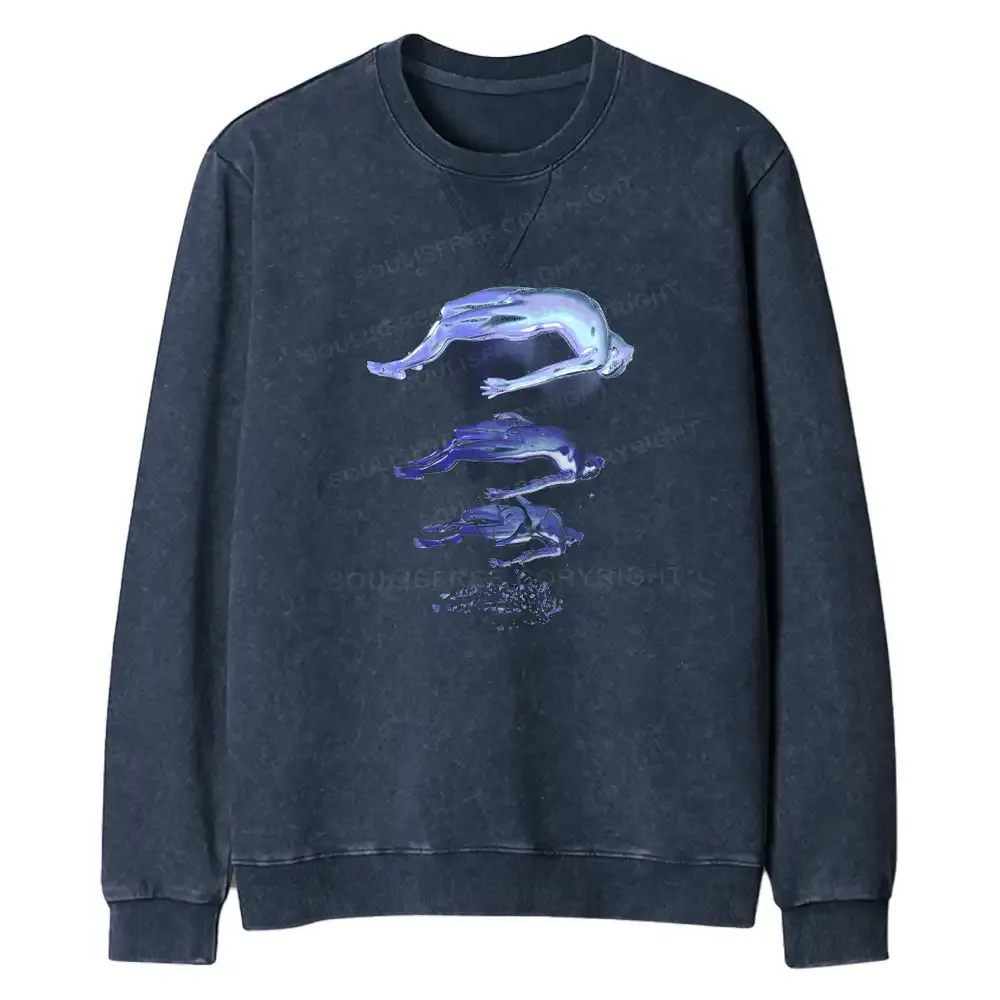 The Escape Of Consciousness Regular Fit Washed Sweatshirt