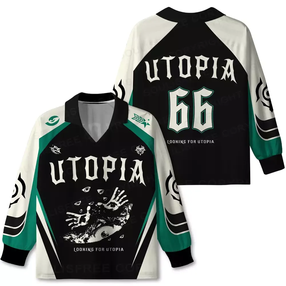 Designed Utopia Long Sleeve Polo Jersey