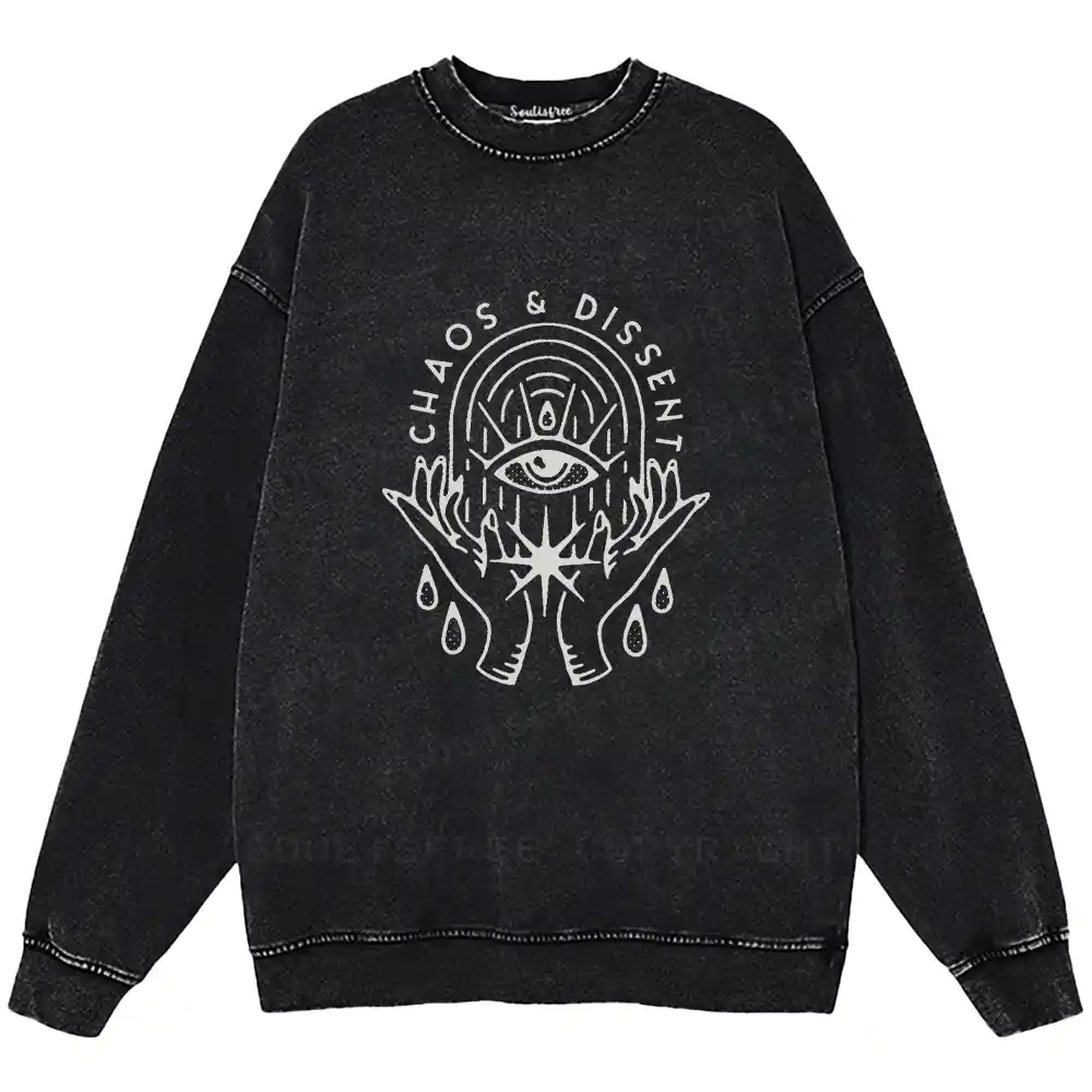 Eye of Rebellion Washed Sweatshirts
