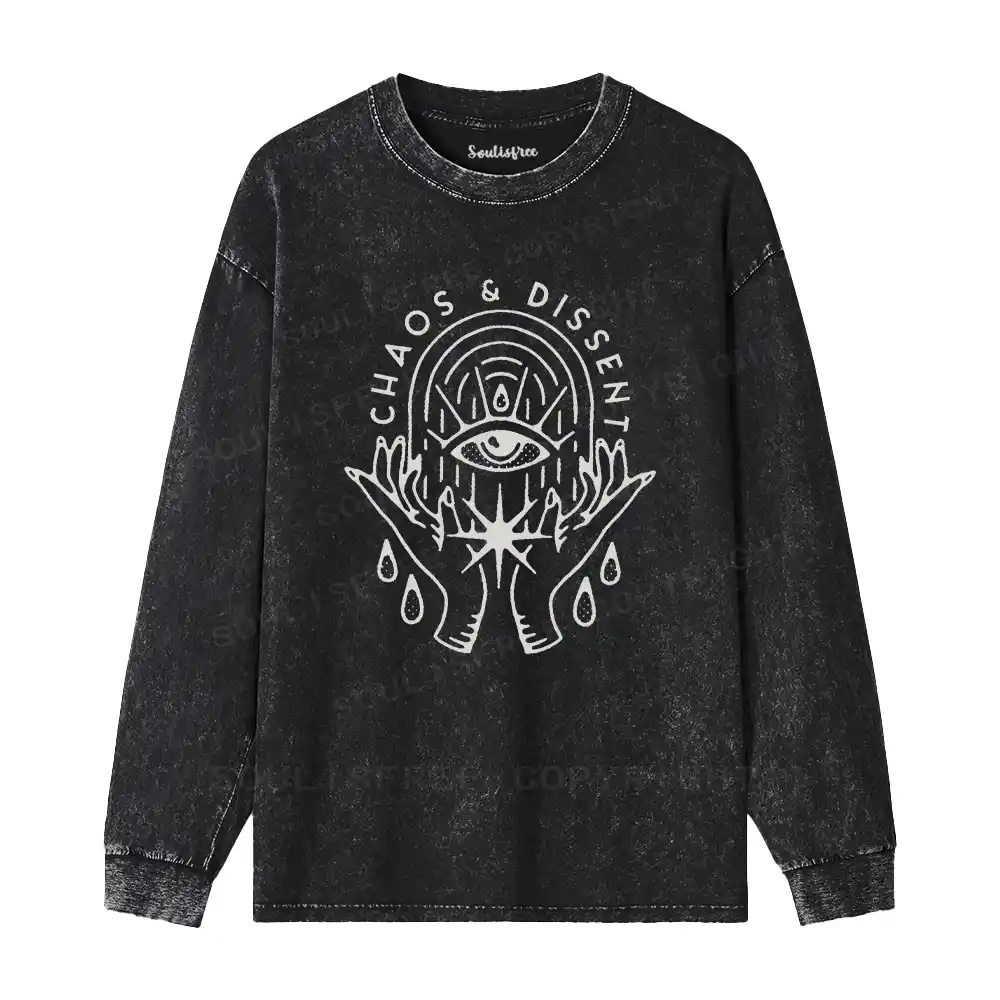 Eye of Rebellion Washed Long Sleeve Shirt