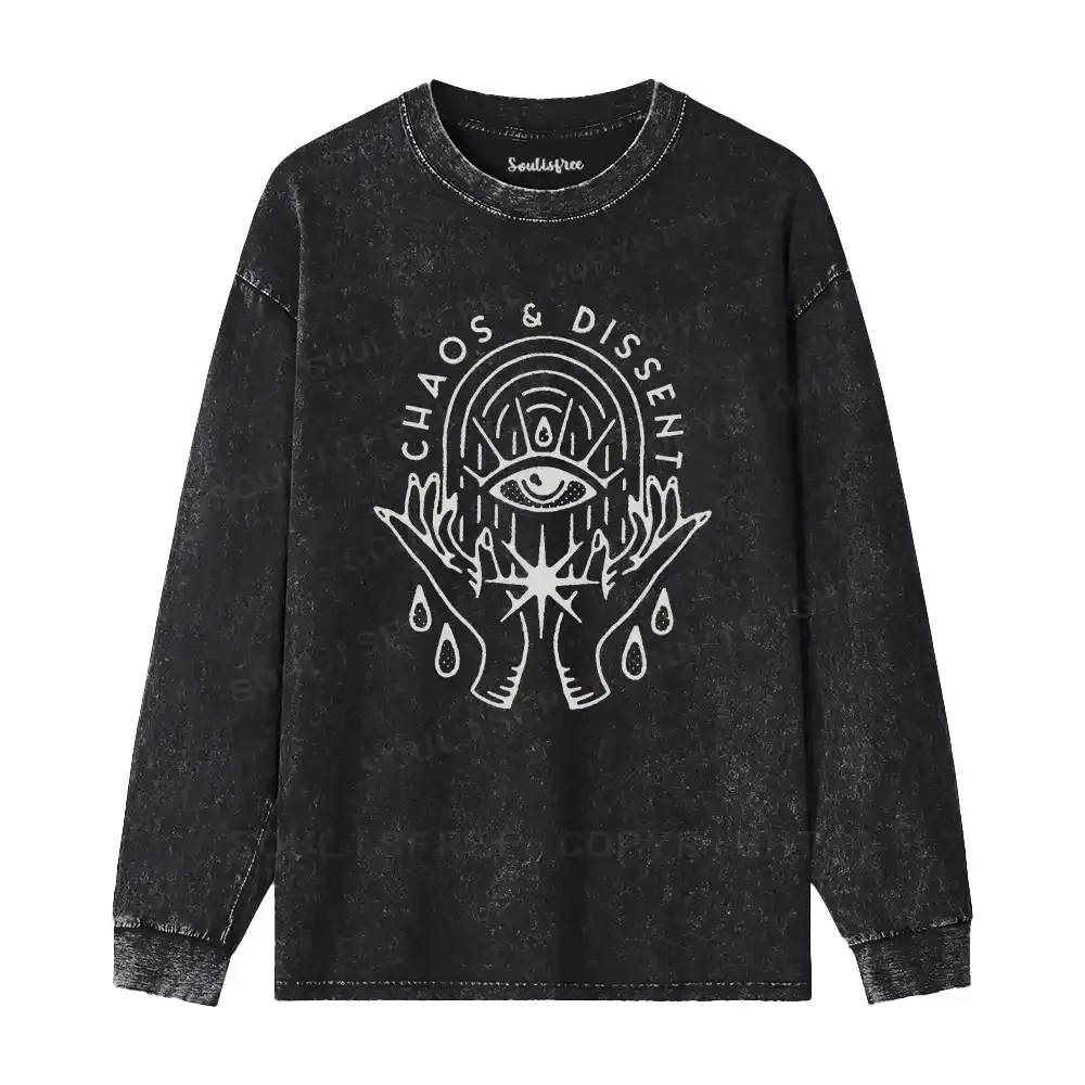 Eye of Rebellion Washed Long Sleeve Shirt