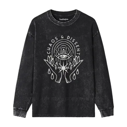 Eye of Rebellion Washed Long Sleeve Shirt