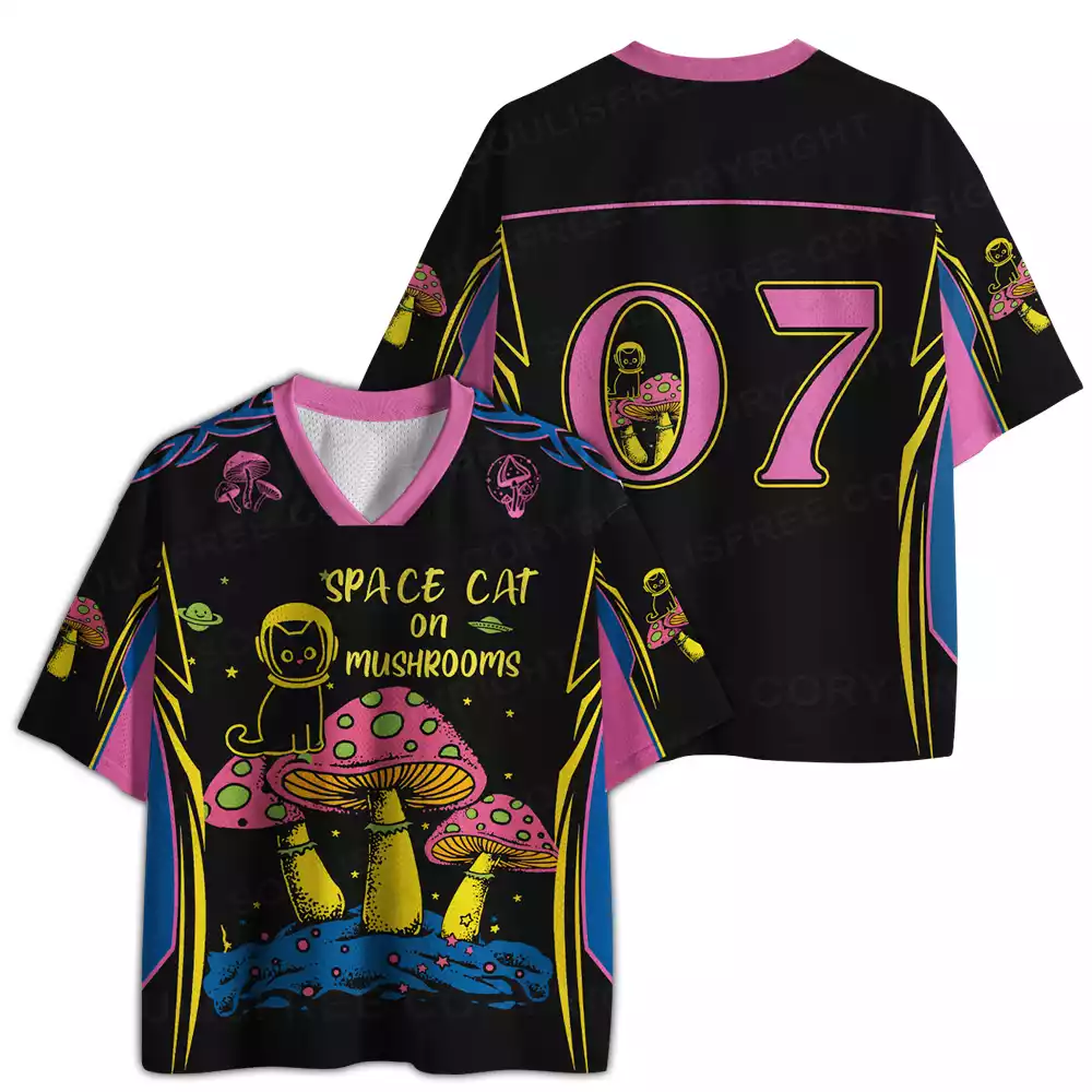 Space Cat Mushroom Mesh Jersey