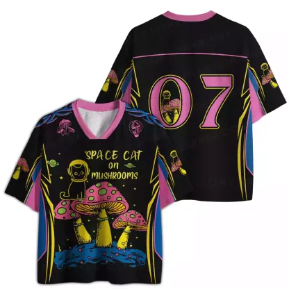 Space Cat Mushroom Mesh Jersey