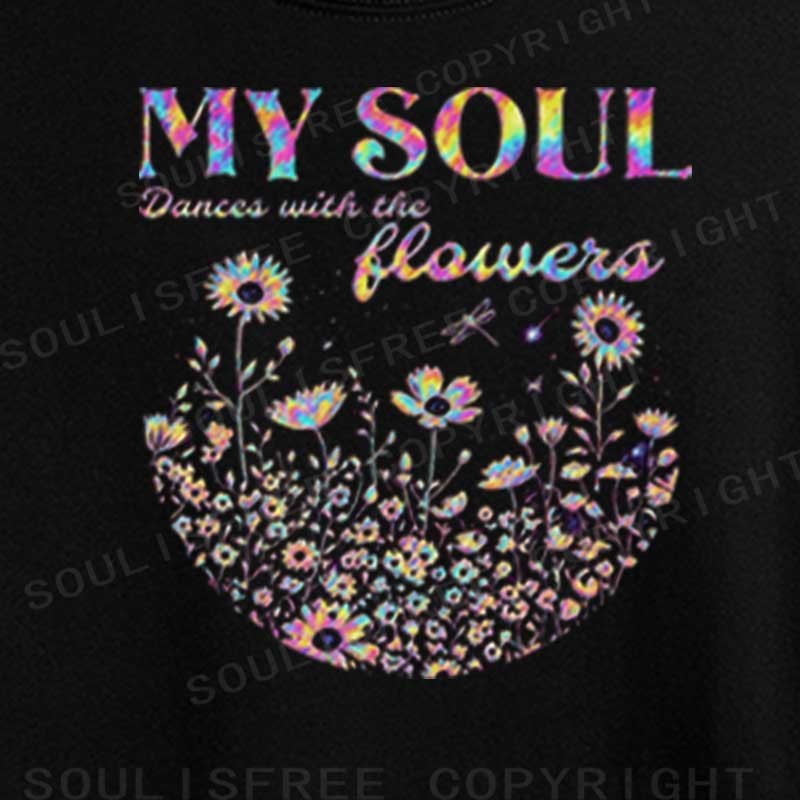 Soulisfree My Soul Dances With The Flowers Crop Tee