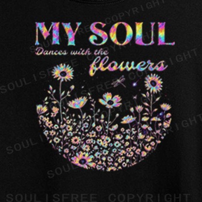 Soulisfree My Soul Dances With The Flowers Crop Tee