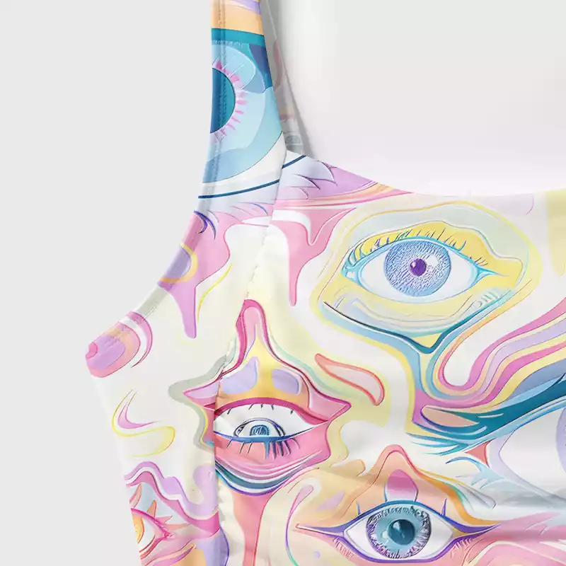 Soulisfree Psy Gaze Slip One‑Piece Swimsuit