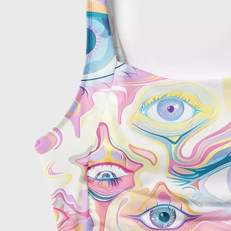 Soulisfree Psy Gaze Slip One‑Piece Swimsuit