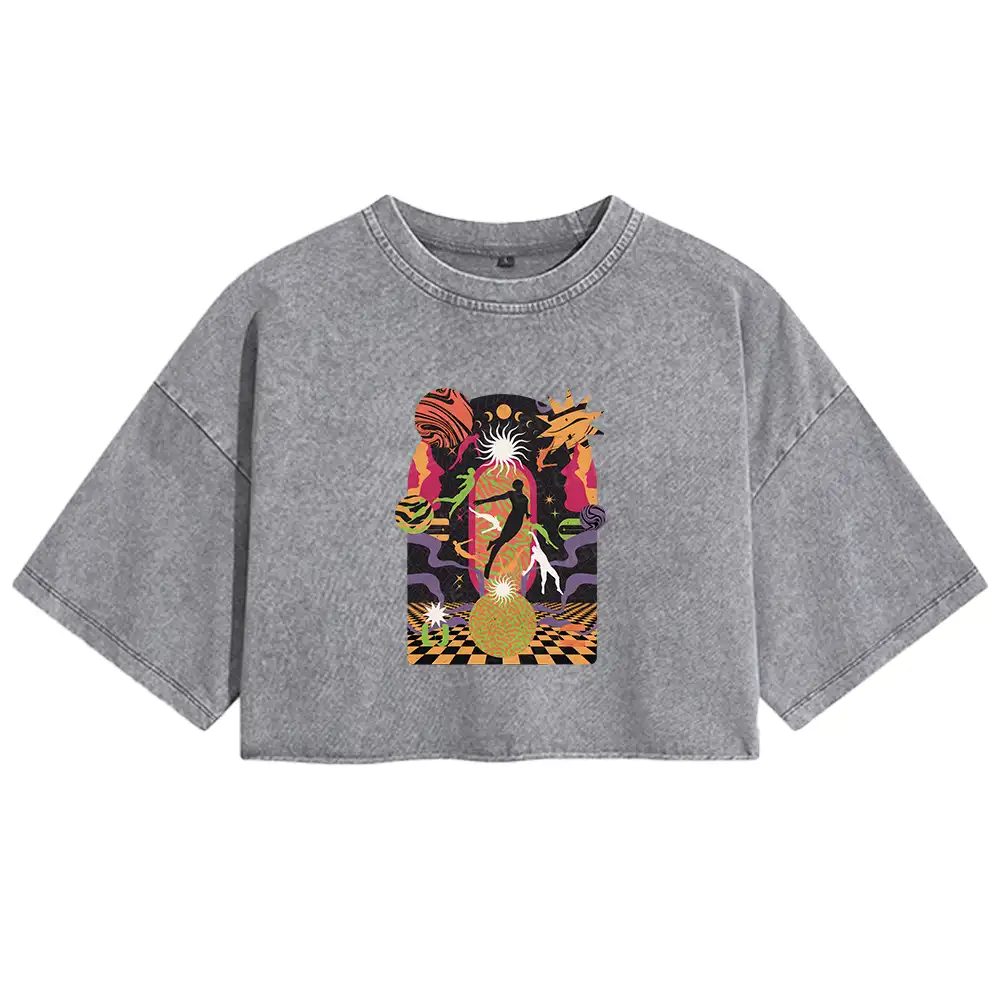 Flee Washed Crop T-shirt