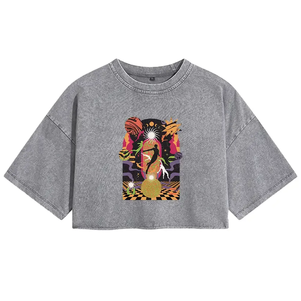 Flee Washed Crop T-shirt