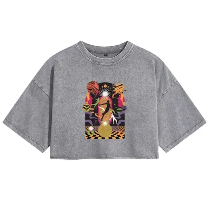 Flee Washed Crop T-shirt