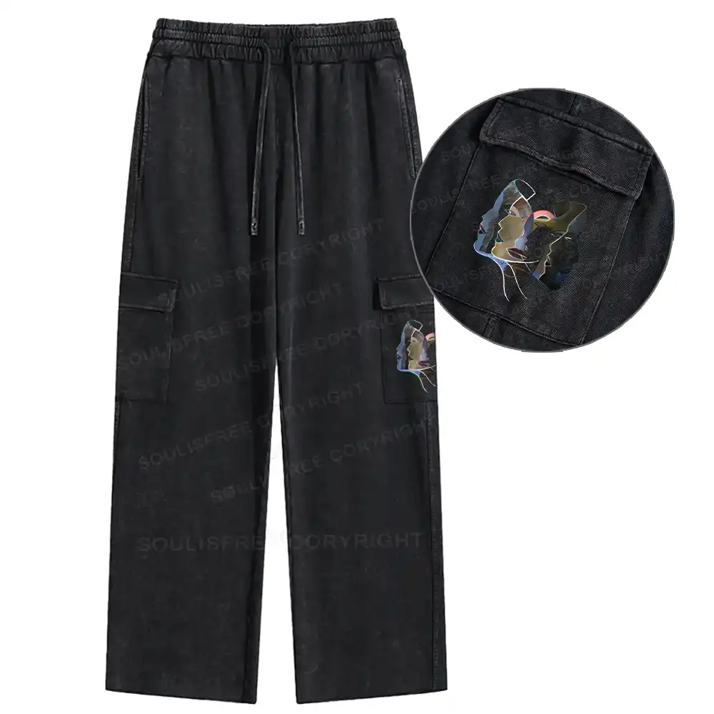 Layers of Masks Washed Cargo pants