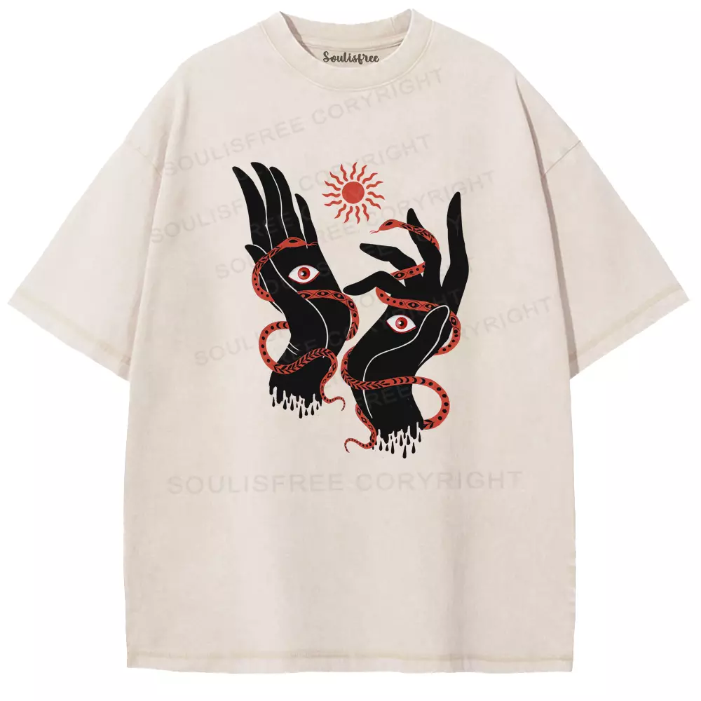 THE EYES WILL NOT DECEIVE YOU Washed T-shirt